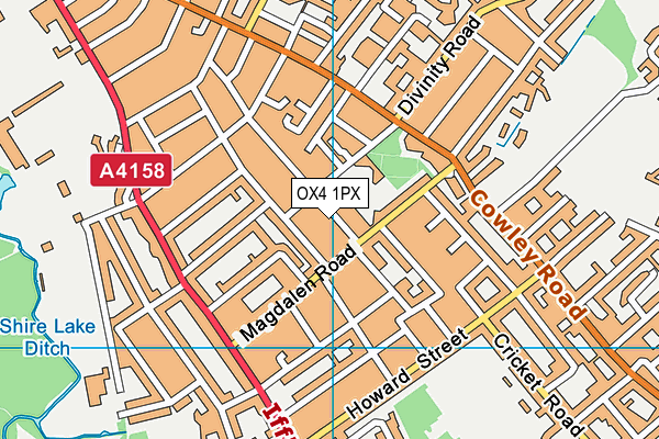 OX4 1PX map - OS VectorMap District (Ordnance Survey)