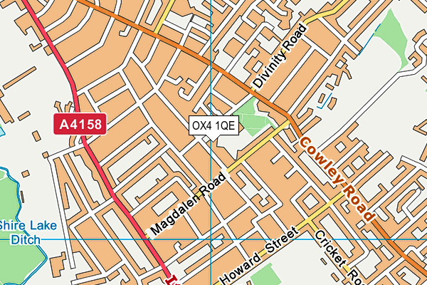 OX4 1QE map - OS VectorMap District (Ordnance Survey)