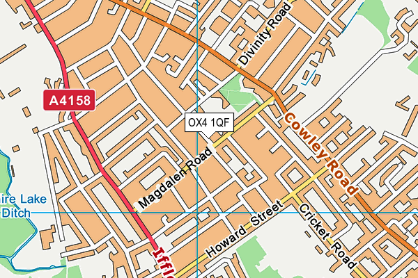 OX4 1QF map - OS VectorMap District (Ordnance Survey)
