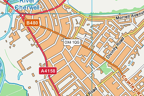 OX4 1QG map - OS VectorMap District (Ordnance Survey)