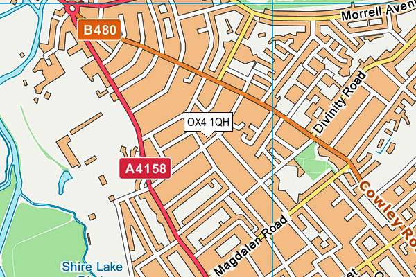 OX4 1QH map - OS VectorMap District (Ordnance Survey)