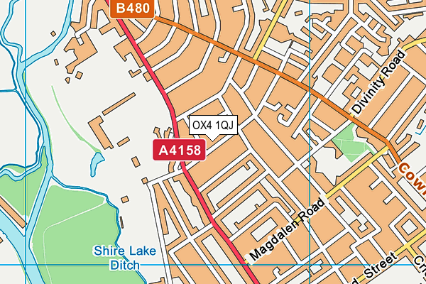 OX4 1QJ map - OS VectorMap District (Ordnance Survey)