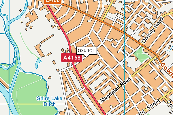 OX4 1QL map - OS VectorMap District (Ordnance Survey)