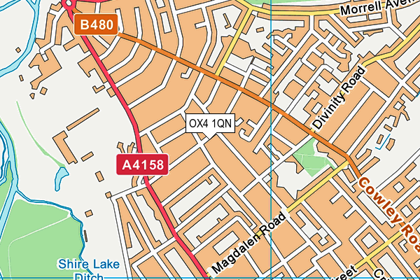 OX4 1QN map - OS VectorMap District (Ordnance Survey)