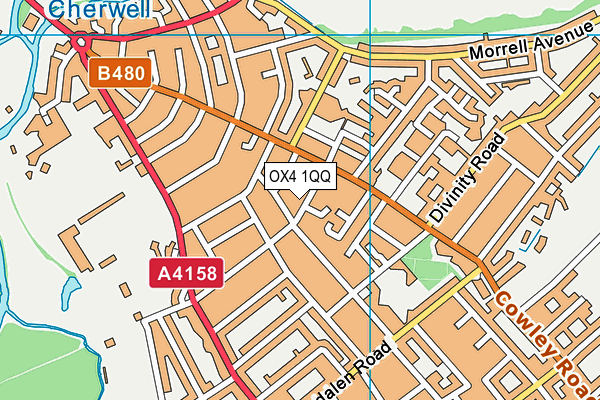 OX4 1QQ map - OS VectorMap District (Ordnance Survey)
