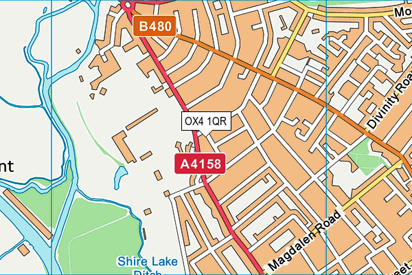 OX4 1QR map - OS VectorMap District (Ordnance Survey)