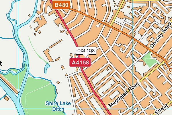 OX4 1QS map - OS VectorMap District (Ordnance Survey)