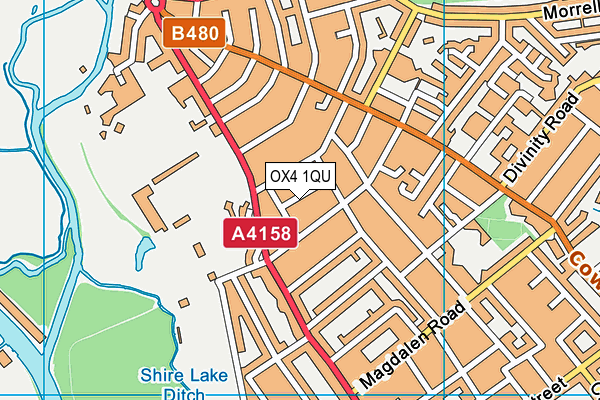 OX4 1QU map - OS VectorMap District (Ordnance Survey)