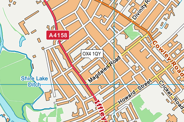 OX4 1QY map - OS VectorMap District (Ordnance Survey)