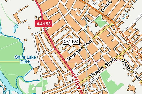 OX4 1QZ map - OS VectorMap District (Ordnance Survey)