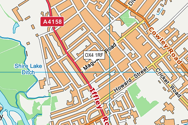 OX4 1RF map - OS VectorMap District (Ordnance Survey)