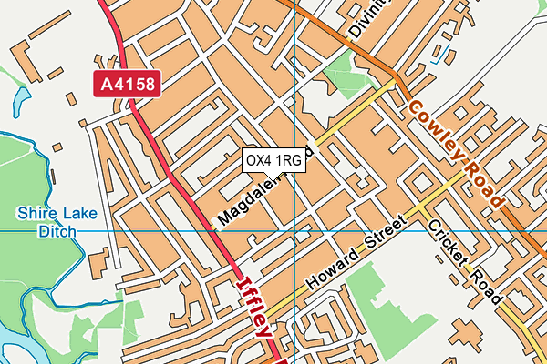 OX4 1RG map - OS VectorMap District (Ordnance Survey)