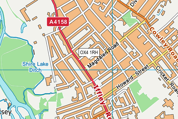 OX4 1RH map - OS VectorMap District (Ordnance Survey)