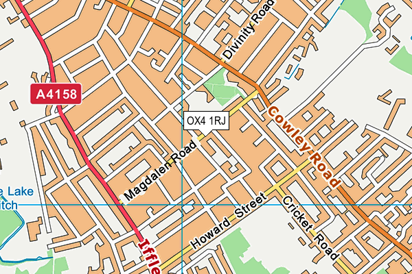 OX4 1RJ map - OS VectorMap District (Ordnance Survey)