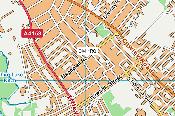 OX4 1RQ map - OS VectorMap District (Ordnance Survey)