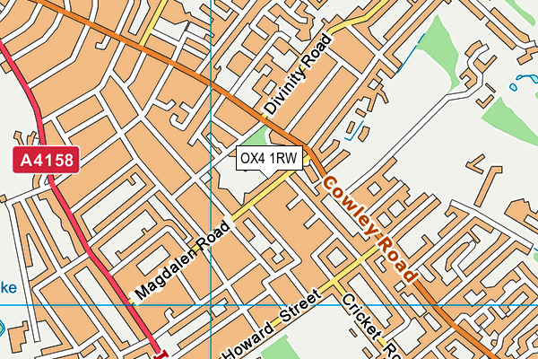 OX4 1RW map - OS VectorMap District (Ordnance Survey)