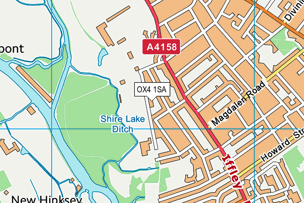 OX4 1SA map - OS VectorMap District (Ordnance Survey)
