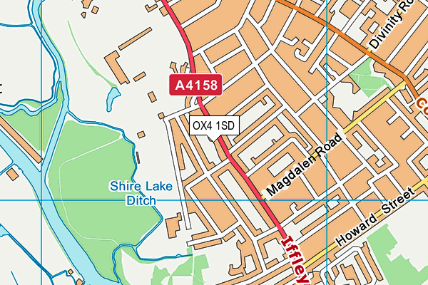 OX4 1SD map - OS VectorMap District (Ordnance Survey)