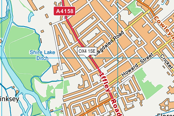 OX4 1SE map - OS VectorMap District (Ordnance Survey)