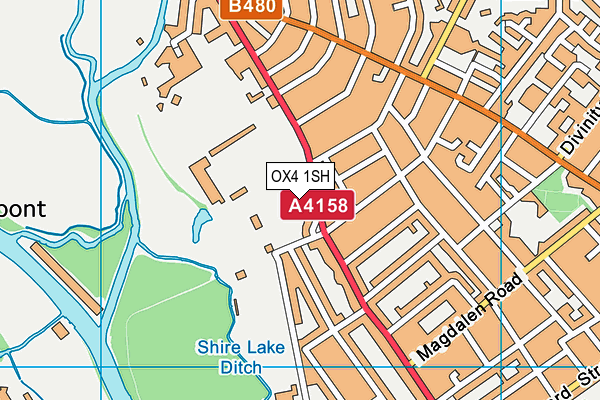 OX4 1SH map - OS VectorMap District (Ordnance Survey)