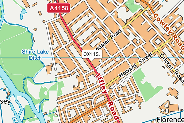 OX4 1SJ map - OS VectorMap District (Ordnance Survey)
