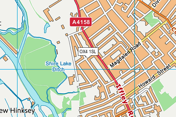 OX4 1SL map - OS VectorMap District (Ordnance Survey)