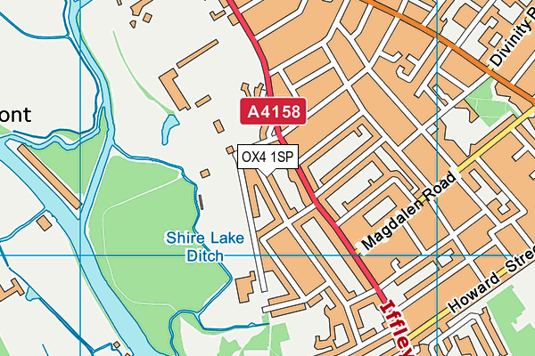 OX4 1SP map - OS VectorMap District (Ordnance Survey)