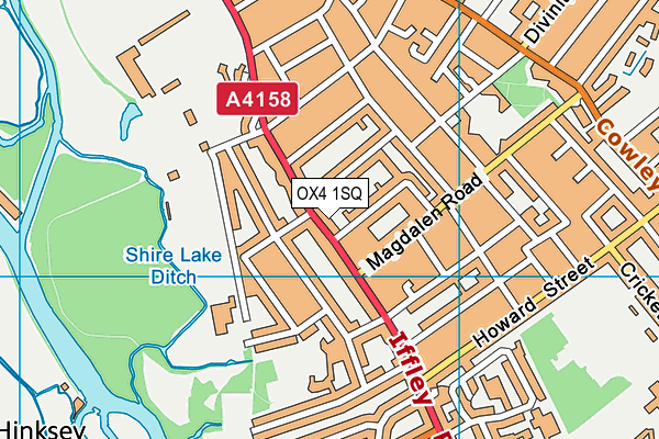 OX4 1SQ map - OS VectorMap District (Ordnance Survey)
