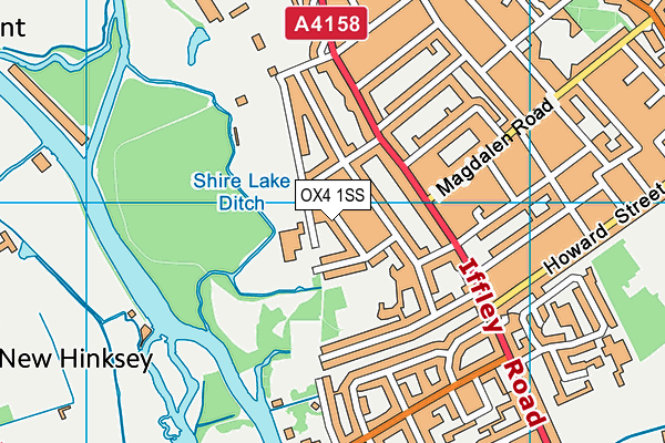 OX4 1SS map - OS VectorMap District (Ordnance Survey)