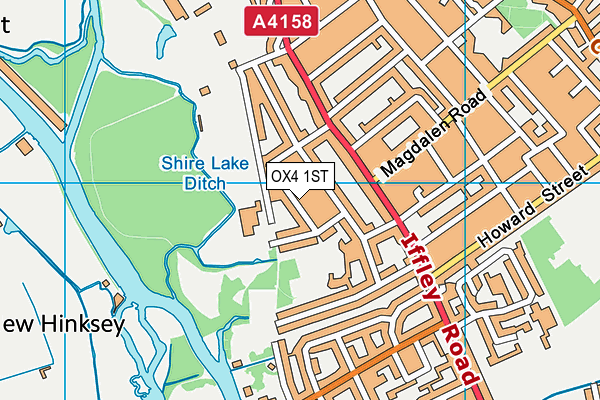 OX4 1ST map - OS VectorMap District (Ordnance Survey)