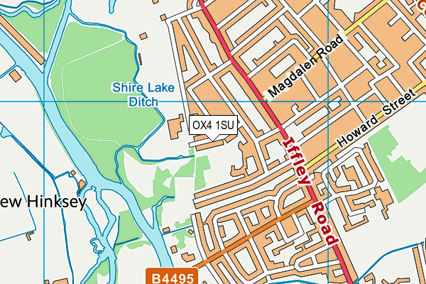OX4 1SU map - OS VectorMap District (Ordnance Survey)