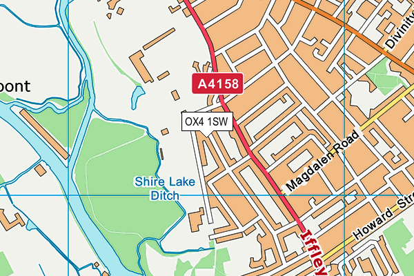 OX4 1SW map - OS VectorMap District (Ordnance Survey)