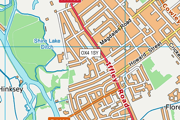 OX4 1SY map - OS VectorMap District (Ordnance Survey)