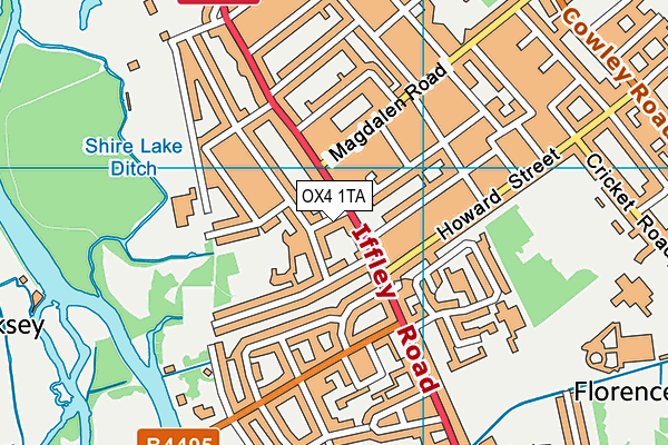 OX4 1TA map - OS VectorMap District (Ordnance Survey)
