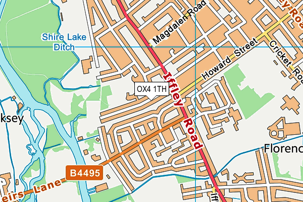 OX4 1TH map - OS VectorMap District (Ordnance Survey)