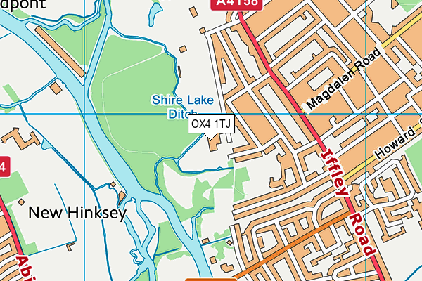 OX4 1TJ map - OS VectorMap District (Ordnance Survey)