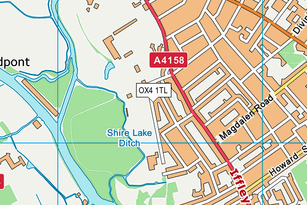 OX4 1TL map - OS VectorMap District (Ordnance Survey)
