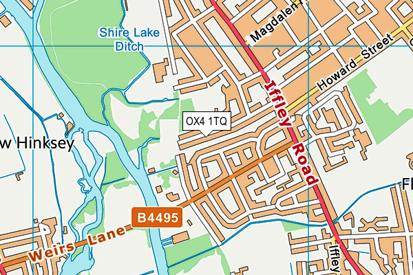 OX4 1TQ map - OS VectorMap District (Ordnance Survey)