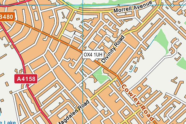 OX4 1UH map - OS VectorMap District (Ordnance Survey)