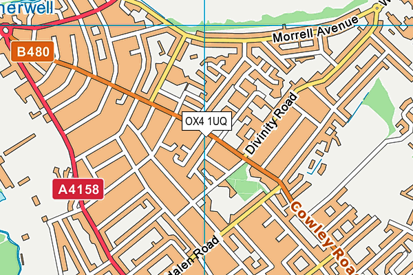 OX4 1UQ map - OS VectorMap District (Ordnance Survey)