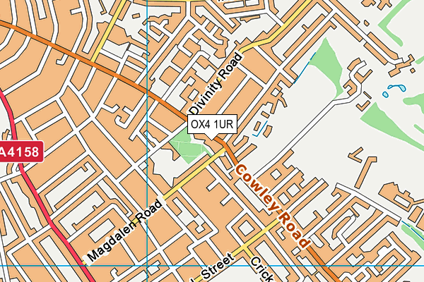 OX4 1UR map - OS VectorMap District (Ordnance Survey)