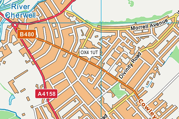 OX4 1UT map - OS VectorMap District (Ordnance Survey)