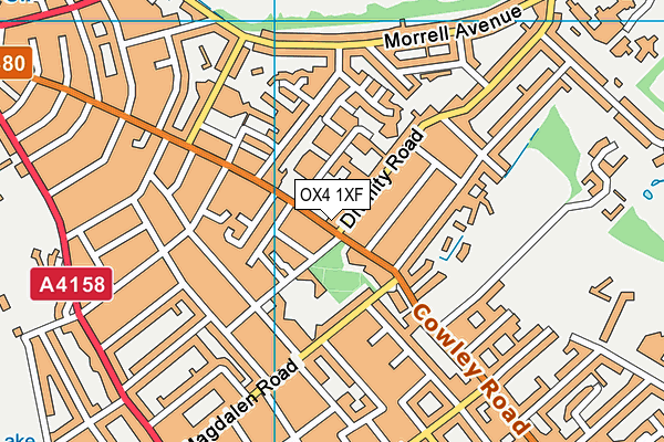 OX4 1XF map - OS VectorMap District (Ordnance Survey)