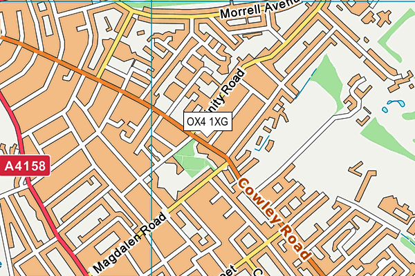 OX4 1XG map - OS VectorMap District (Ordnance Survey)