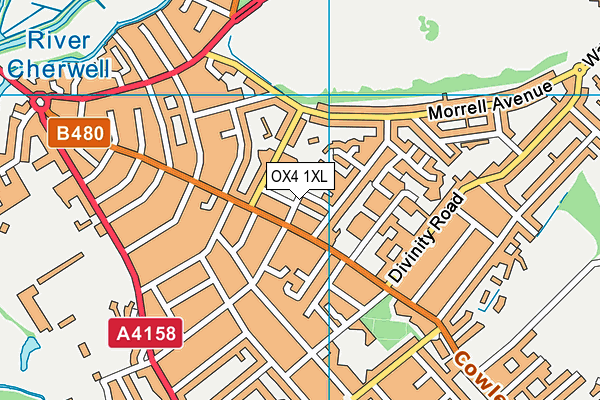 OX4 1XL map - OS VectorMap District (Ordnance Survey)