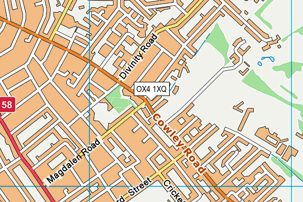 OX4 1XQ map - OS VectorMap District (Ordnance Survey)