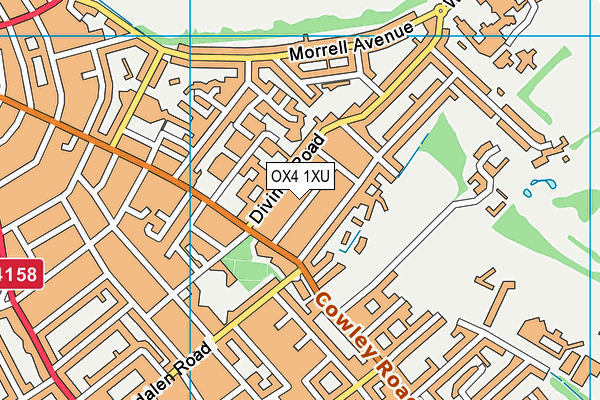 OX4 1XU map - OS VectorMap District (Ordnance Survey)