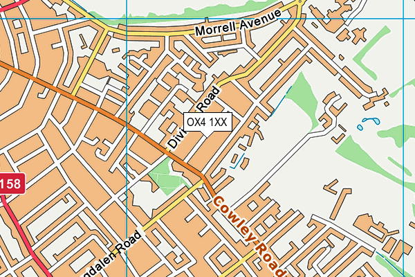 OX4 1XX map - OS VectorMap District (Ordnance Survey)