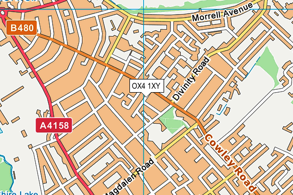 OX4 1XY map - OS VectorMap District (Ordnance Survey)