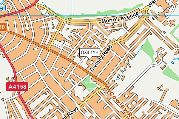 OX4 1YH map - OS VectorMap District (Ordnance Survey)